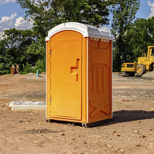 can i customize the exterior of the porta potties with my event logo or branding in Harper